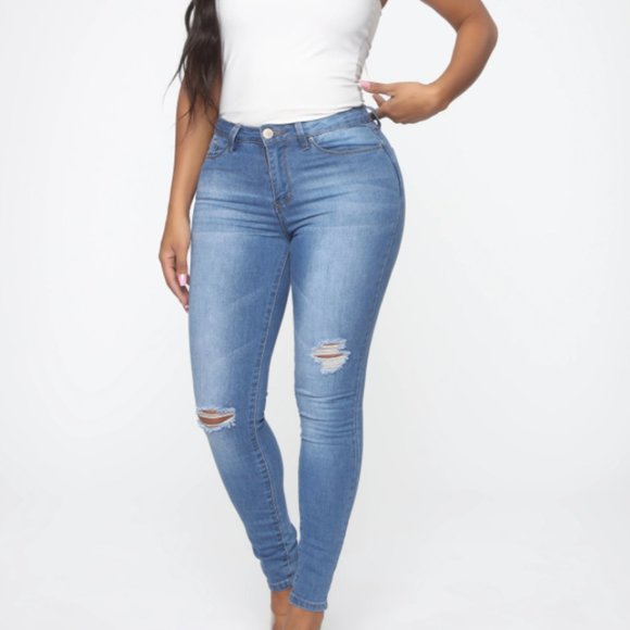 Fashion Nova Denim - Fashionnova Ripped Skinny High Rise Jeans